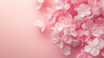 Fototapeta premium Soft Pink Flower Petals on a Light Pink Background for Decor