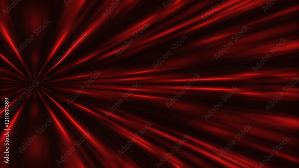 Aufkleber abstract red light speed zoom on black background technology, futuristic motion burst, digital energ