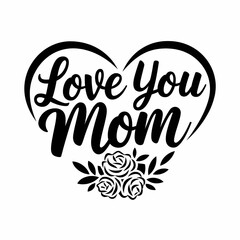 Fototapeta premium A Mother's day card design with a festive, celebratory vibe featuring text and symbols like love, discount, sale, and celebration icons in a vector illustration style