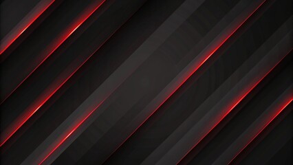 Obraz premium Abstract red light with black metallic slash geometric design modern futuristic background, luxury tech texture, digital dark pattern, elegant shapes, sci-fi style, innovation display design