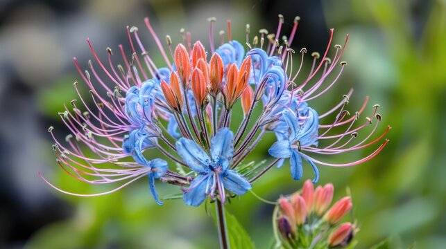 A close-up of a colorful wildflower in its natural habitat, highlighting the intricate details of nature - Powered by Adobe