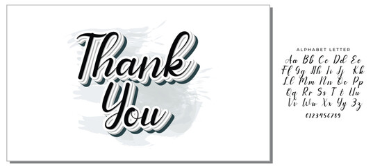 THANK YOU. VECTOR HAND LETTERING QUOTE PHRASE WITH MEANING