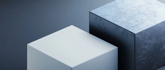 Abstract Cubes Soft Light Minimalist Design. AI Generated