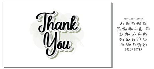 THANK YOU. VECTOR HAND LETTERING QUOTE PHRASE WITH MEANING