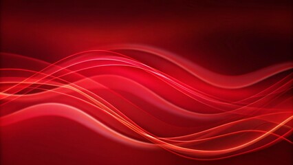 Abstract red wave background on red background panoramic, modern motion design, flowing digital art, elegant texture, smooth lines, gradient pattern, stylish dynamic curves, futuristic concept