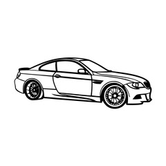 Car vector icon, Electric vehicle car Vector icon Outline, Car vector outline drawing, Car Vector illustration