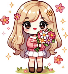 Cute girl chibi kawai