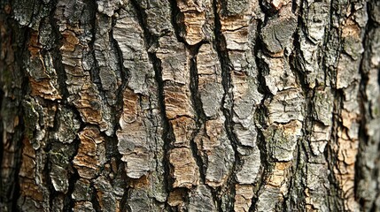 Obraz premium A close-up of tree bark, highlighting the intricate textures and patterns found in nature