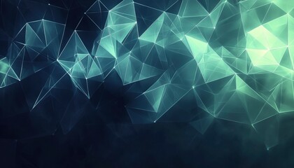 Abstract Teal Geometric Polygonal Network Design