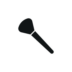 Makeup brush beauty icon in a flat and modern design, making cosmetic branding visually appealing