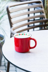 cup of coffee on the table