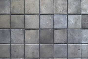 Processed collage of grey marble floor tiles surface texture. Background for banner, backdrop