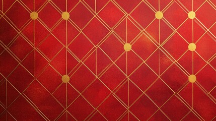 A minimalist red geometric pattern with subtle designs, creating an elegant and sophisticated look
