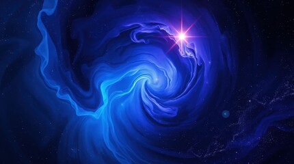 Obraz premium Celestial whirlpool glowing with cosmic energy in the depths of the universe at the break of dawn
