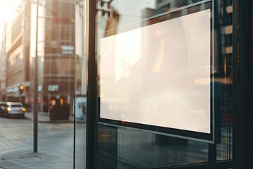 Clear Pixel Picture of Billboard Mockup on Shop Window