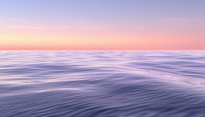 Obraz premium Gentle Ocean Waves Under a Pastel Sunset Sky