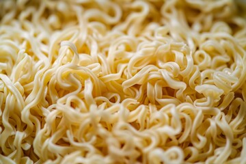 Photo of Yellow chinese instant noodles for ramen. Food photo for backdrops or recipes