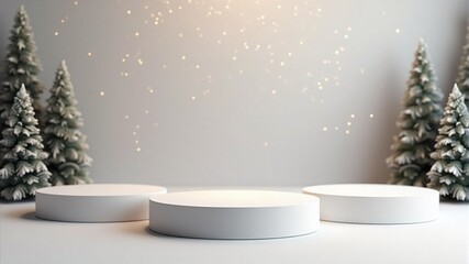 Winter Product Display Podium