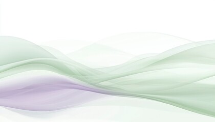 Obraz premium Abstract Green and Lavender Wave Design