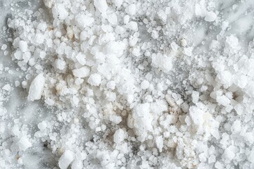 Fototapeta premium Photo of Crystal white natural sea salt texture. Food photo for backdrops or recipes
