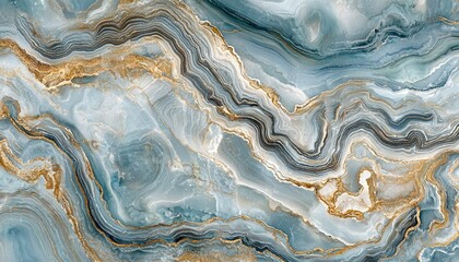 Fototapeta premium Abstract Blue Gold Onyx Marble Stone Texture