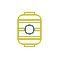 Minimalist Yellow and Blue Icon