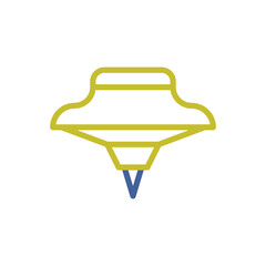 Abstract Yellow Blue Icon Design