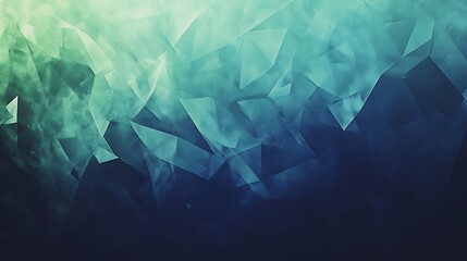 Abstract Teal and Blue Geometric Art Painting