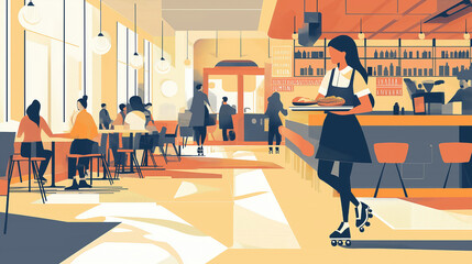 people in cafe