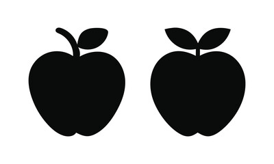 Apple Silhouette Collection - Minimalist Icons bundle  and vector.