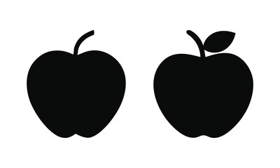 Apple Silhouette Collection - Minimalist Icons bundle  and vector.