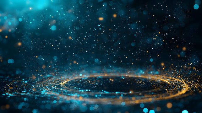 Quantum Computing Simulation Visualizing the Interaction of Charged Particles with Electric and Magnetic Fields Depicting the Lorentz Force in a Dynamic Abstract with Copy Space