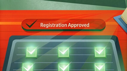 Registration approval confirmation graphic