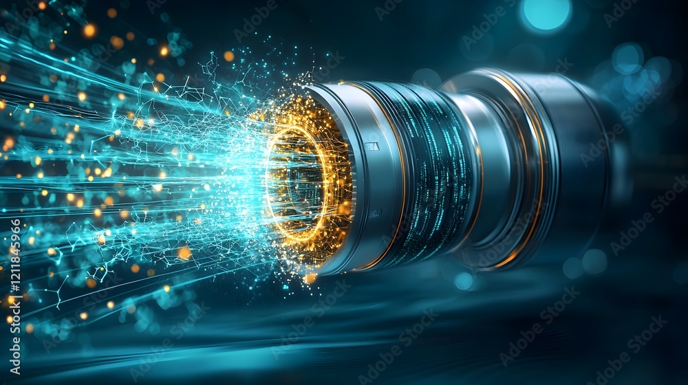 Poster quantum computing simulation of poynting depicting energy flow and power in electromagnetic waves wi