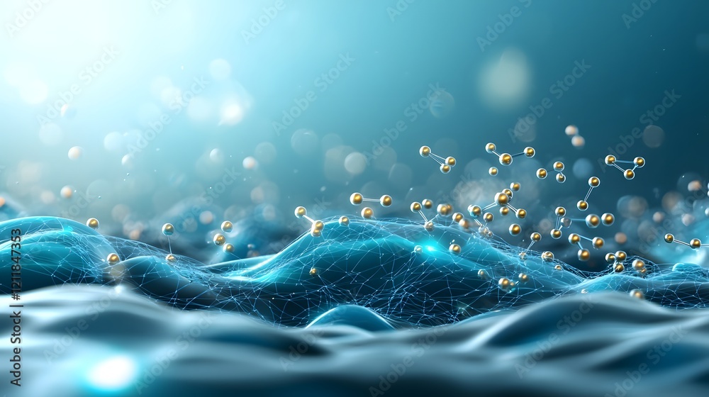 Poster visualizing the quantum simulation of electromagnetic field quantization depicting the interactions 