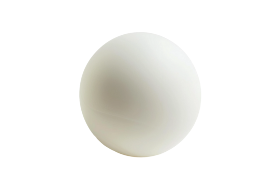 Smooth Surface White Ping Pong Ball for Optimal Performance Isolated on Transparent Background