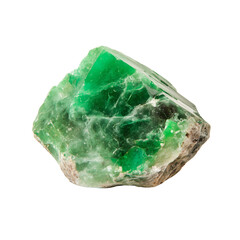 Chrysoprase polished isolated on white 