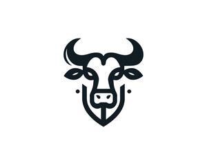 Cow logo vector. Animal farm. Cow icon. Dairy product symbol vector illustration.