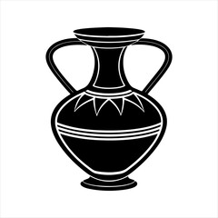 Vase vector silhouette design