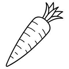 Carrot Silhouette Vector Graphic Design