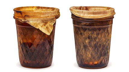 Set of Mason Jars on Transparent Background Generative AI