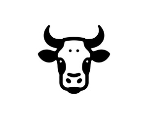 Cow logo vector. Animal farm. Cow icon. Dairy product symbol vector illustration.