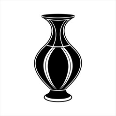 Vase vector silhouette design