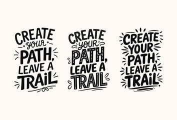 Obraz premium motivational quotes typography poster design set