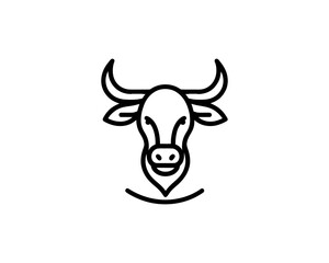 Cow logo vector. Animal farm. Cow icon. Dairy product symbol vector illustration.