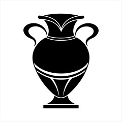 Vase vector silhouette design