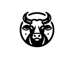 Cow logo vector. Animal farm. Cow icon. Dairy product symbol vector illustration.