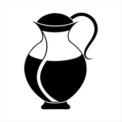 Vase vector silhouette design