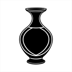Vase vector silhouette design