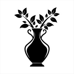 Vase vector silhouette design